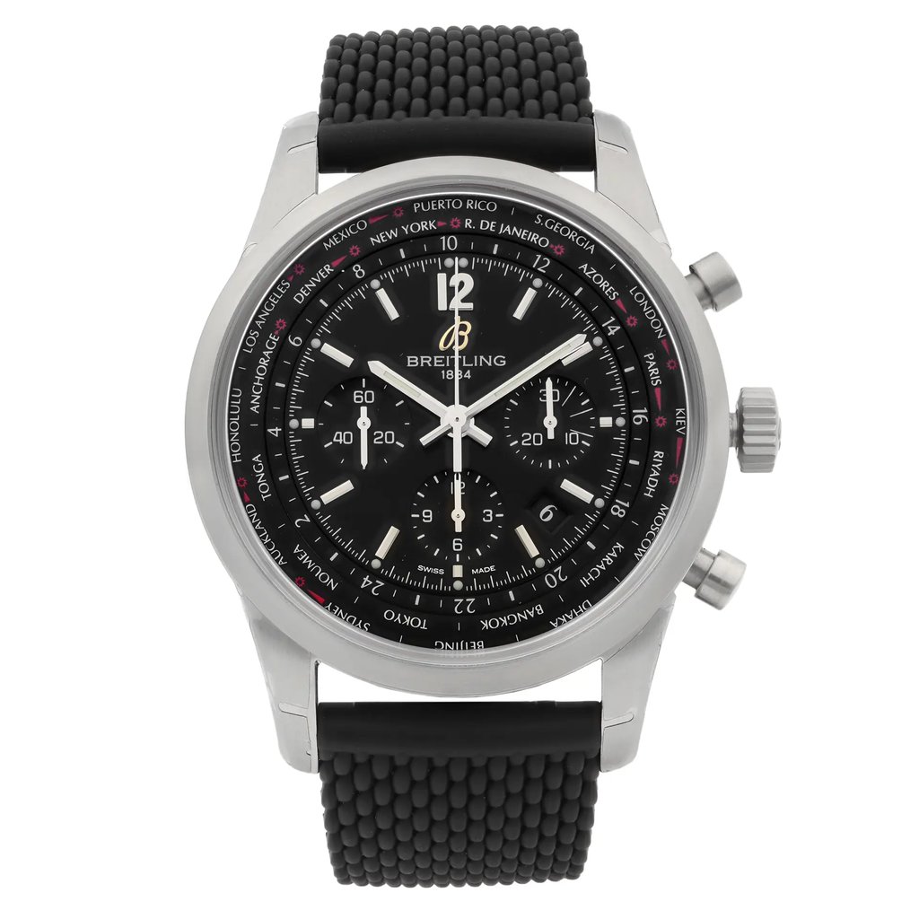Front Full View Of Breitling AB0510U6/BC26-256S Stainless Steel Watch Display Model Condition {Product Condition}