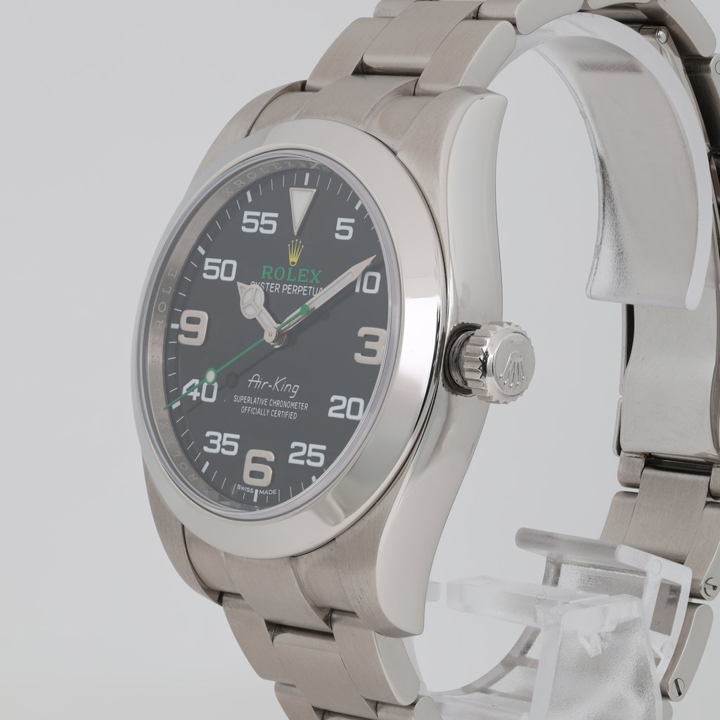View Of Crown Facing Side Of Rolex 116900 Stainless Steel Watch Pre Owned Condition