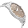 View Of Opposite Crown Facing Side Of Gucci YA126349 Stainless Steel Watch Pre Owned Condition