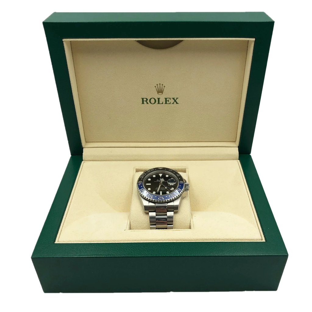  Full View Box, Documents and Rolex 116710BLNR With Watch In The Image 