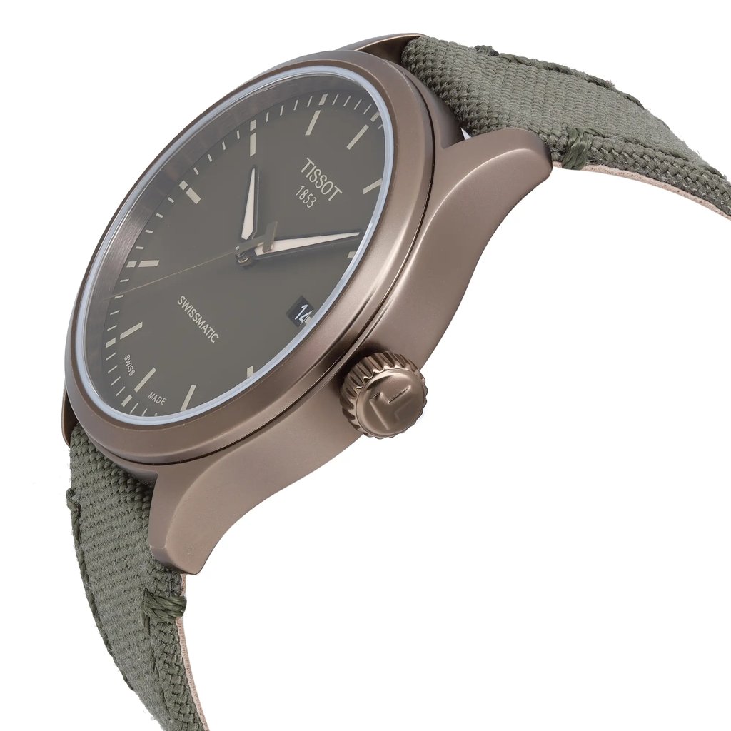 View Of Crown Facing Side Of Tissot T116.407.37.091.00 Stainless Steel Watch New With Defects Condition