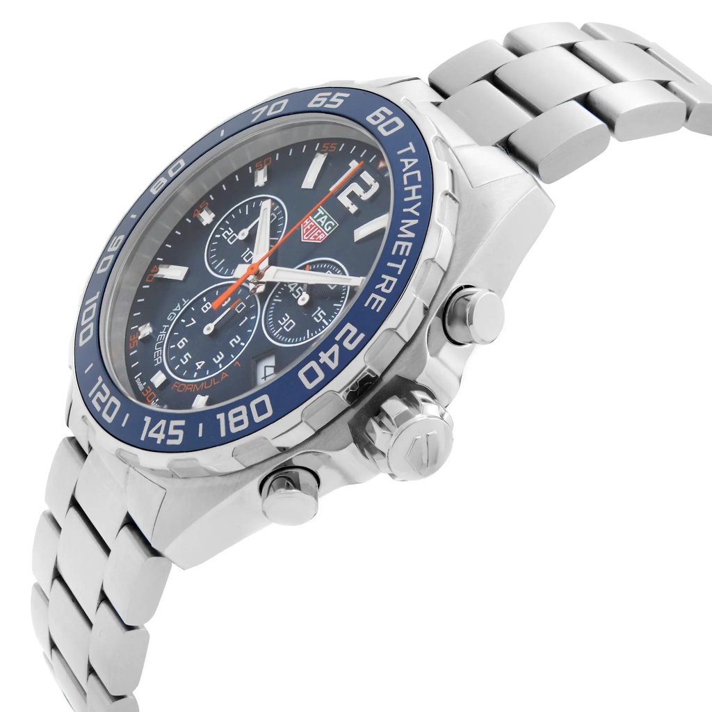 View Of Crown Facing Side Of TAG Heuer CAZ1014.BA0842 Stainless Steel Watch Pre Owned Condition