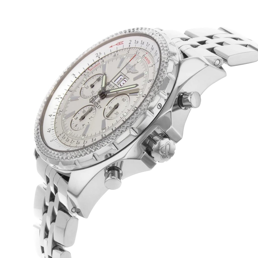 View Of Crown Facing Side Of Breitling A4436212/G573-970A Stainless Steel Watch Pre Owned Condition