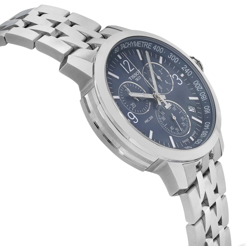 View Of Opposite Crown Facing Side Of Tissot T114.417.11.047.00 Stainless Steel Watch Pre Owned Condition