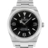 Up Close Front Facing Picture Of Rolex 214270 Stainless Steel Watch Pre Owned Condition