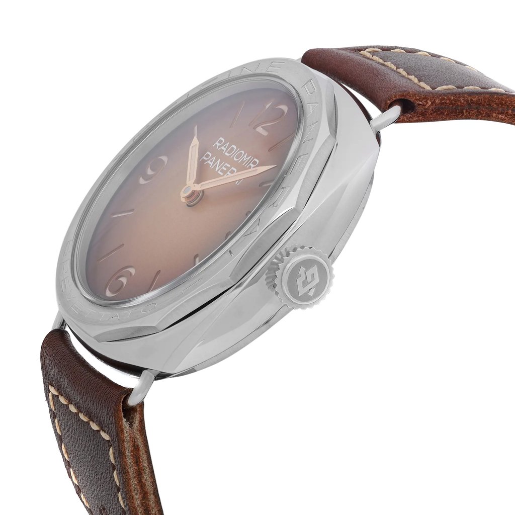 View Of Crown Facing Side Of Panerai PAM00687 Stainless Steel Watch Unworn Condition