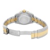 Back View Of Solid Back Case And Open Stainless and Solid Gold Band Of Rolex 116613LN Watch Pre Owned Condition