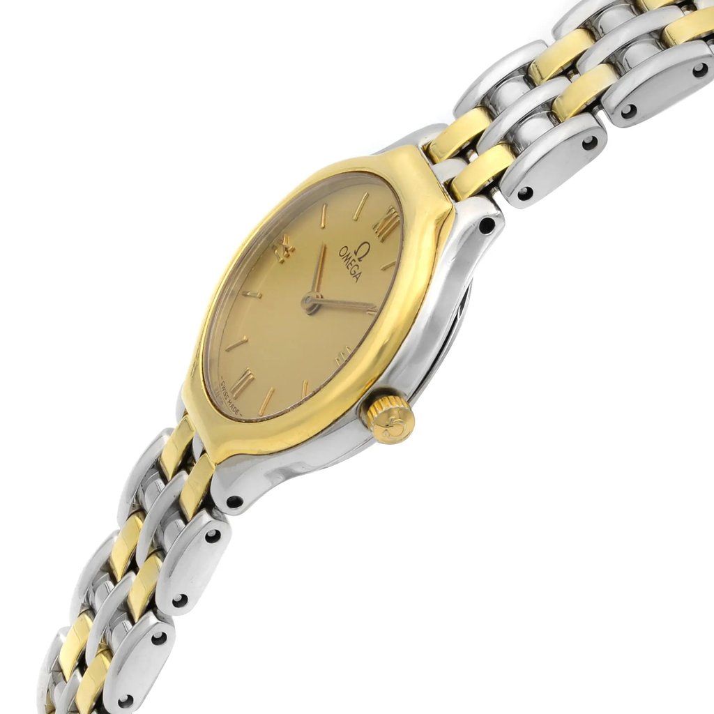 View Of Crown Facing Side Of OMEGA 595.0101 Stainless Steel Watch Pre Owned Condition