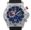 Up Close Front Facing Picture Of Luminox 8153.RP Stainless Steel Watch Display Model Condition