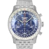 Up Close Front Facing Picture Of Breitling AB04411A/C937-443A Stainless Steel Watch Display Model Condition