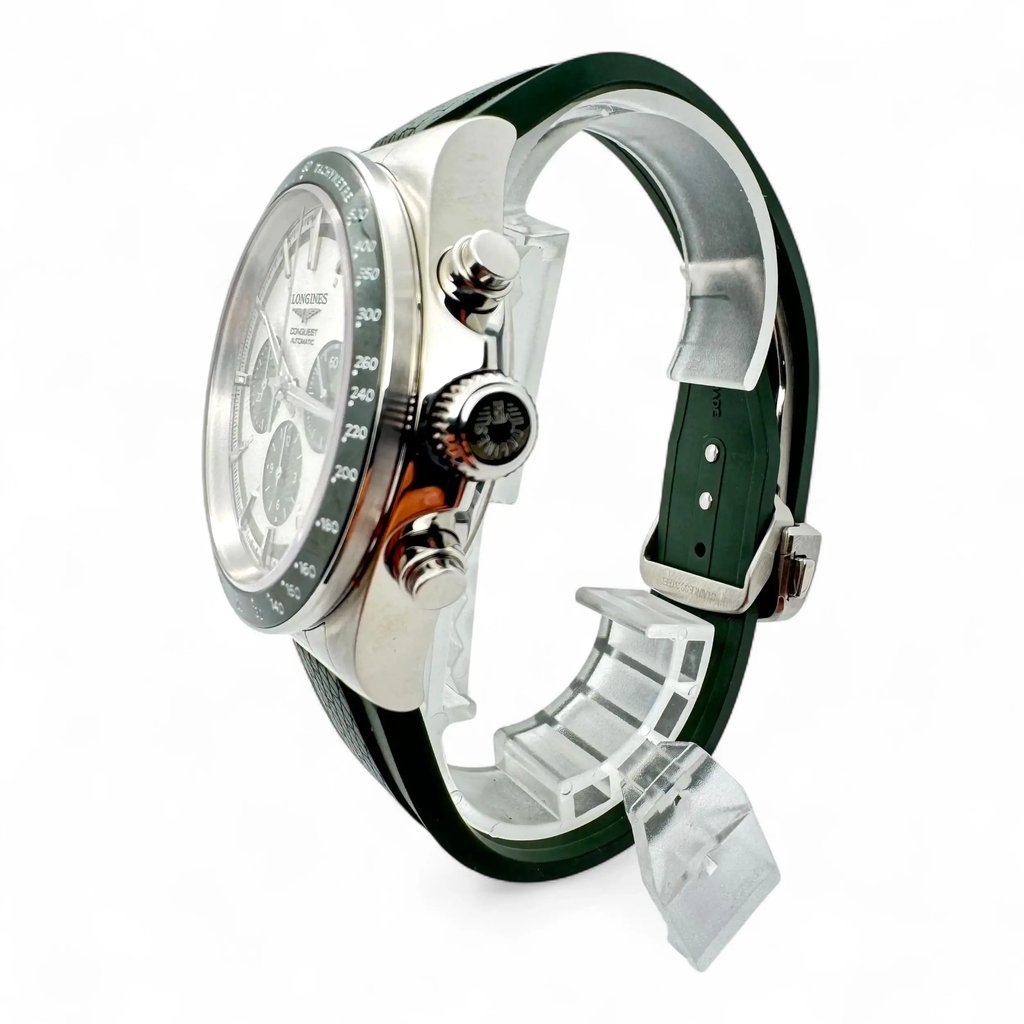 View Of Crown Facing Side Of Longines L3.835.4.02.9 Stainless Steel Watch Unworn Condition