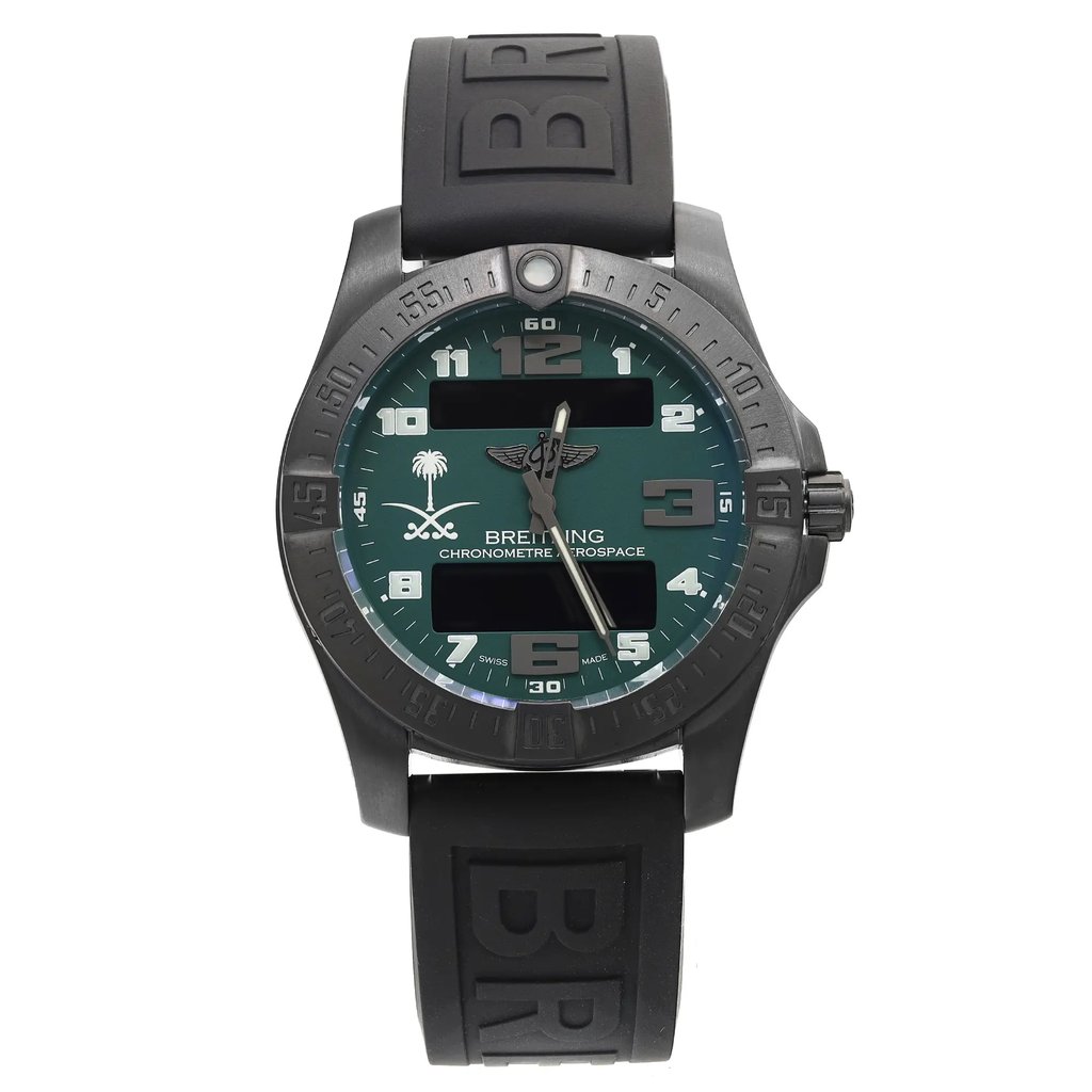 Front Full View Of Breitling V793634A/L534-152S Titanium Watch Unworn Condition {Product Condition}