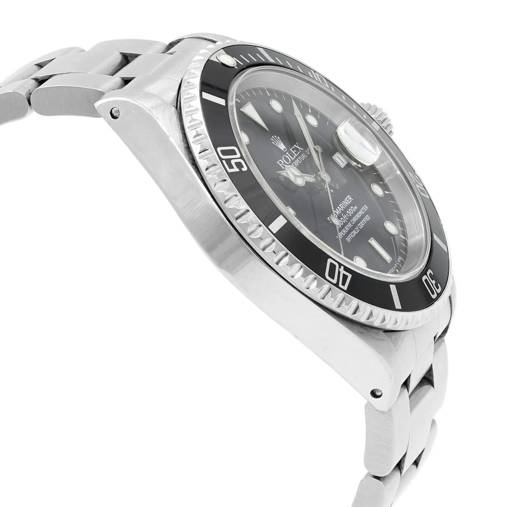 View Of Opposite Crown Facing Side Of Rolex 16610 Stainless Steel Watch Pre Owned Condition