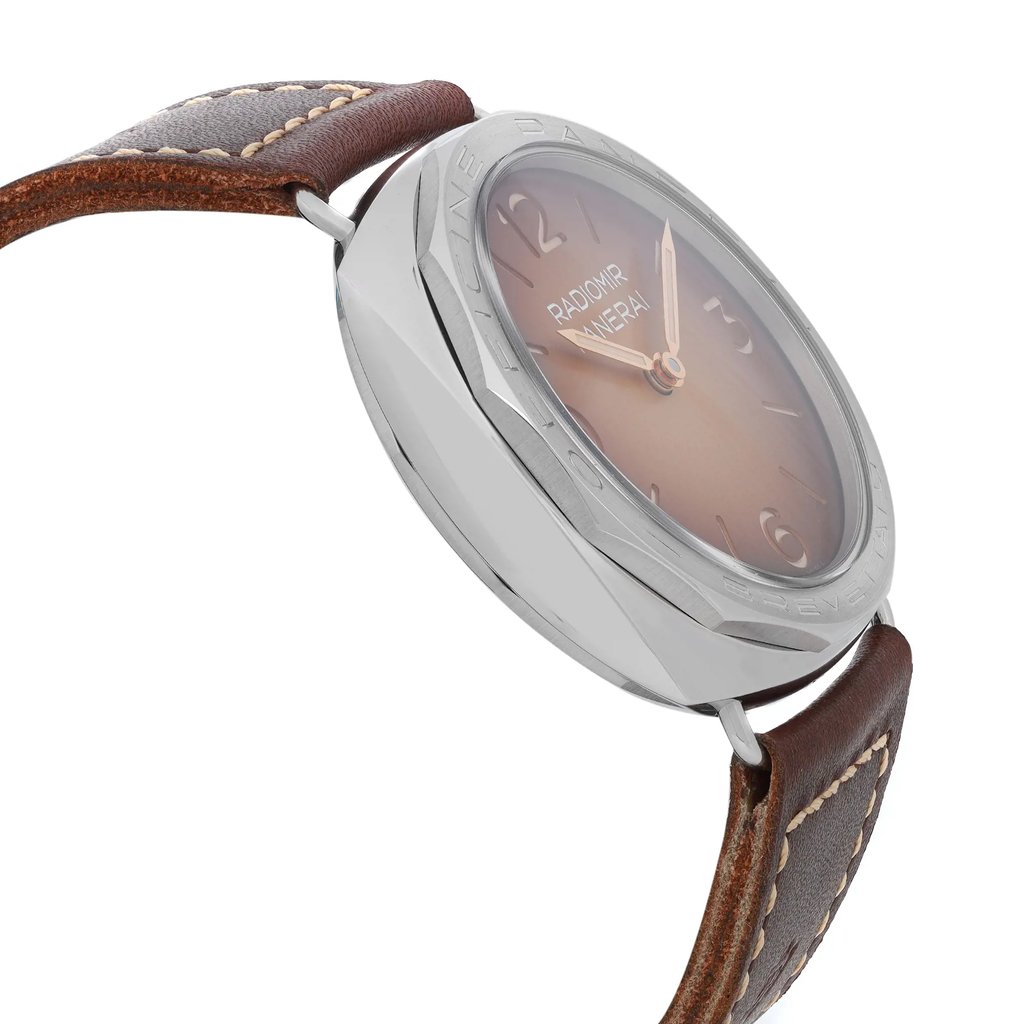 View Of Opposite Crown Facing Side Of Panerai PAM00687 Stainless Steel Watch Unworn Condition