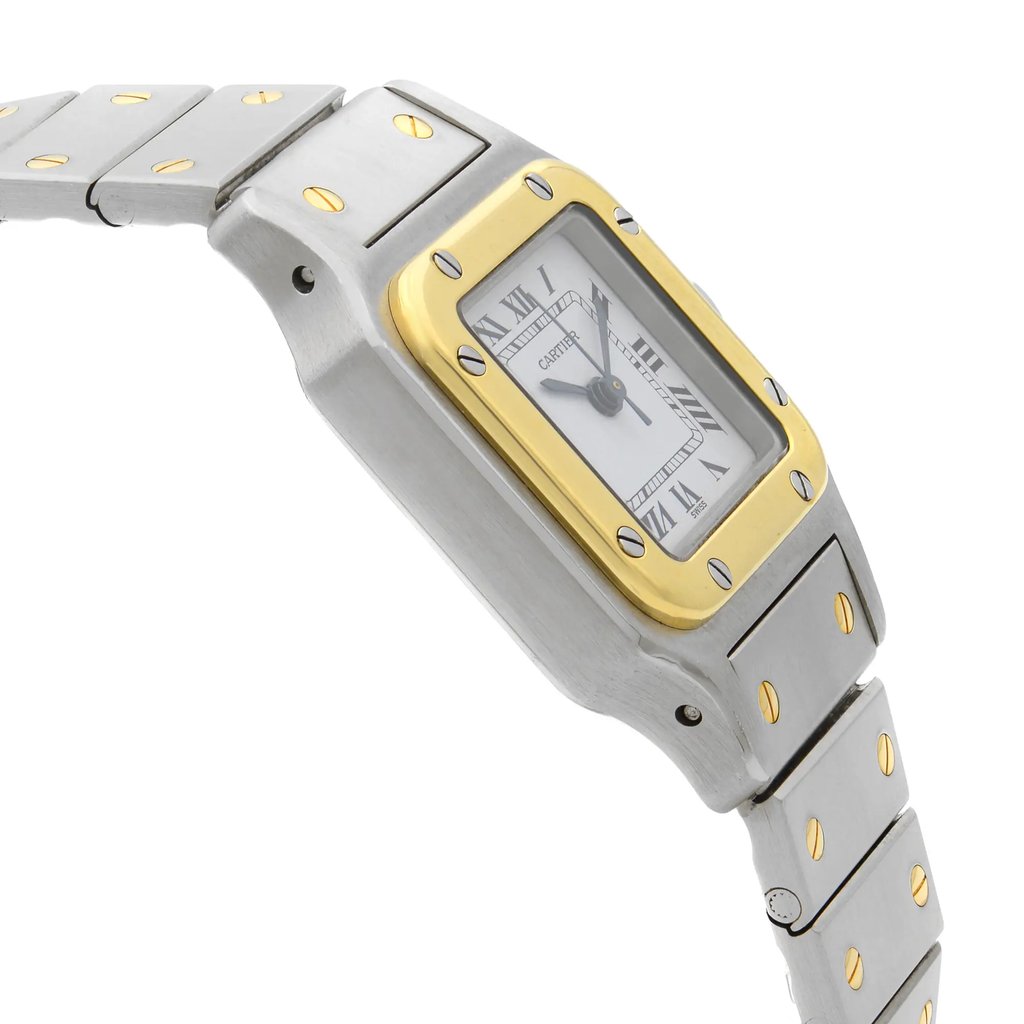 View Of Opposite Crown Facing Side Of Cartier 1170902 Stainless Steel Watch Pre Owned Condition
