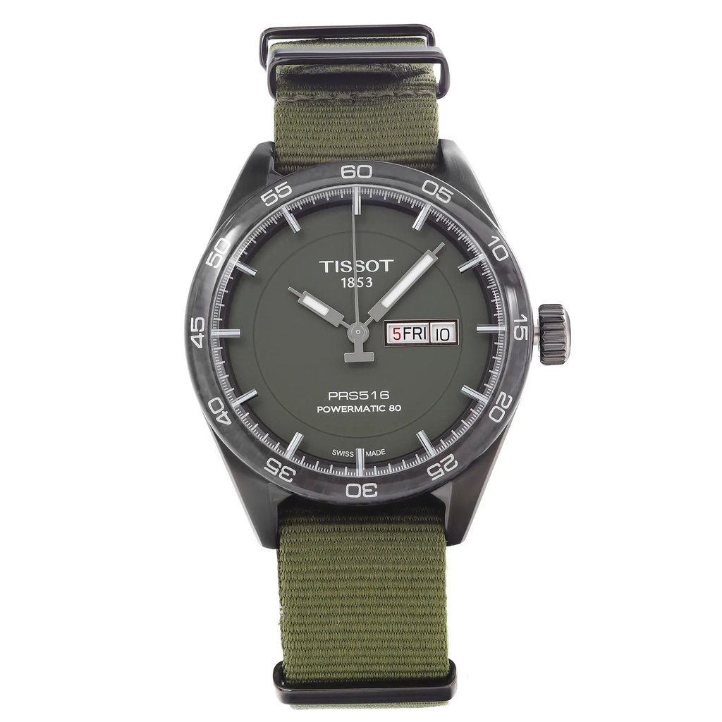 Front Full View Of Tissot T100.430.36.051.02 Stainless Steel Watch Display Model Condition Excellent