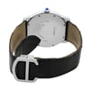 Back View Of Screwback Back Case And Closed Leather Band Of Cartier W6700255 Watch Pre Owned Condition