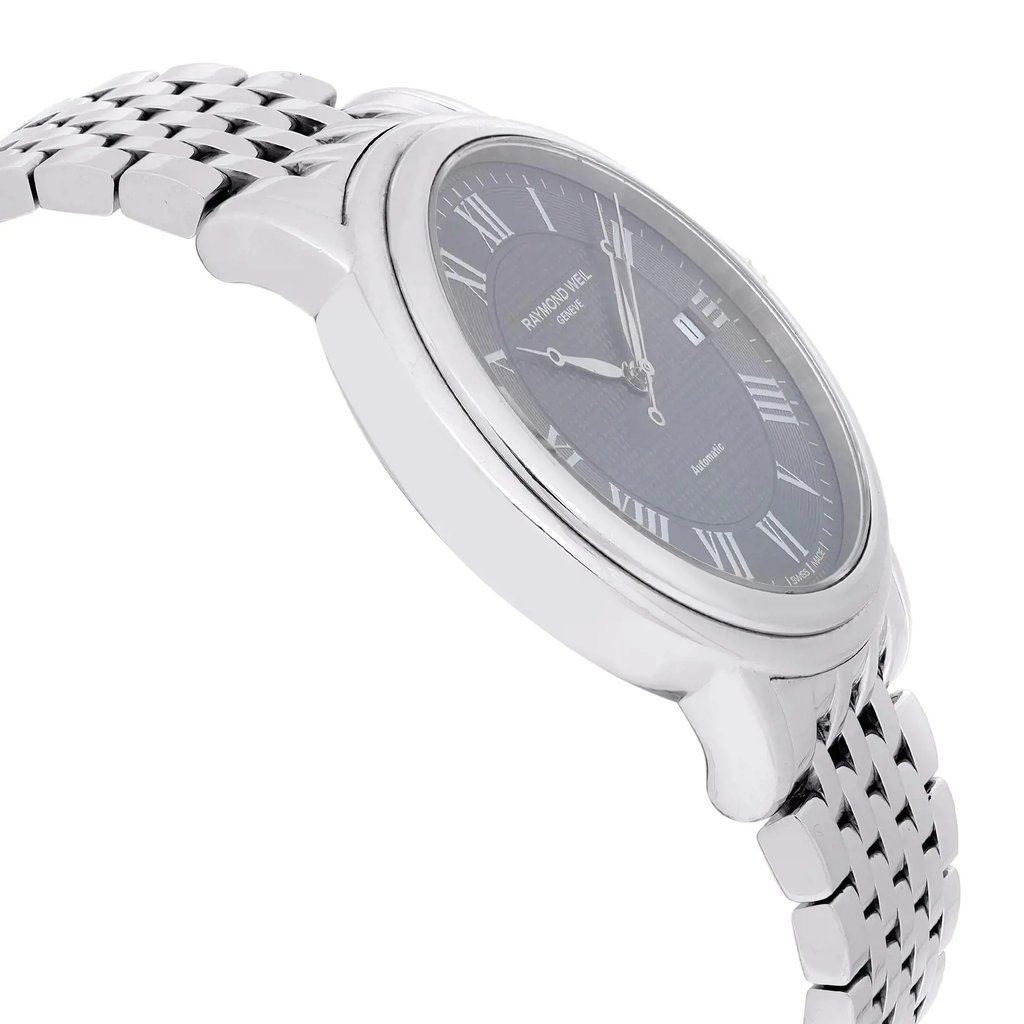 View Of Opposite Crown Facing Side Of RAYMOND WEIL 2837-ST-00609 Stainless Steel Watch Pre Owned Condition