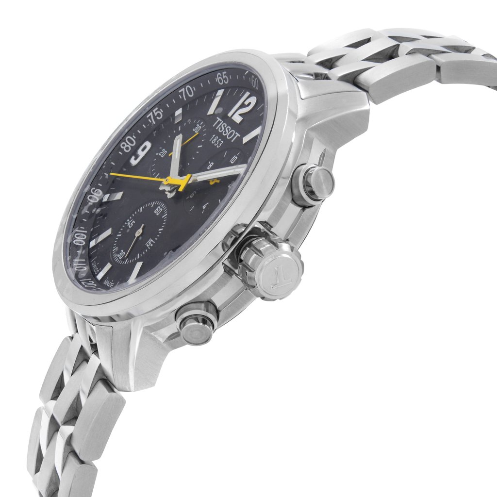 View Of Crown Facing Side Of Tissot T055.417.11.057.00 Stainless Steel Watch Unworn Condition