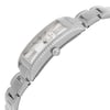An image of a Wristwatch by Maurice Lacroix. This Unworn item is designed for Women, featuring a Casual style. It has a Quartz movement and an Analog display with a Silver dial color. The indices include 12-Hour Dial,Roman Numerals,Stick Indexes. The band is made of Stainless Steel and the case is made of Stainless Steel. The watch has a Rectangle shape with a case size of 21 mm and a case thickness of 7 mm.