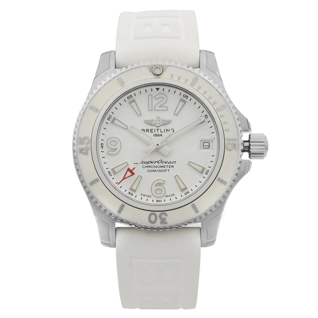 Front Full View Of Breitling A17316D21A1S1 Stainless Steel Watch Unworn Condition {Product Condition}