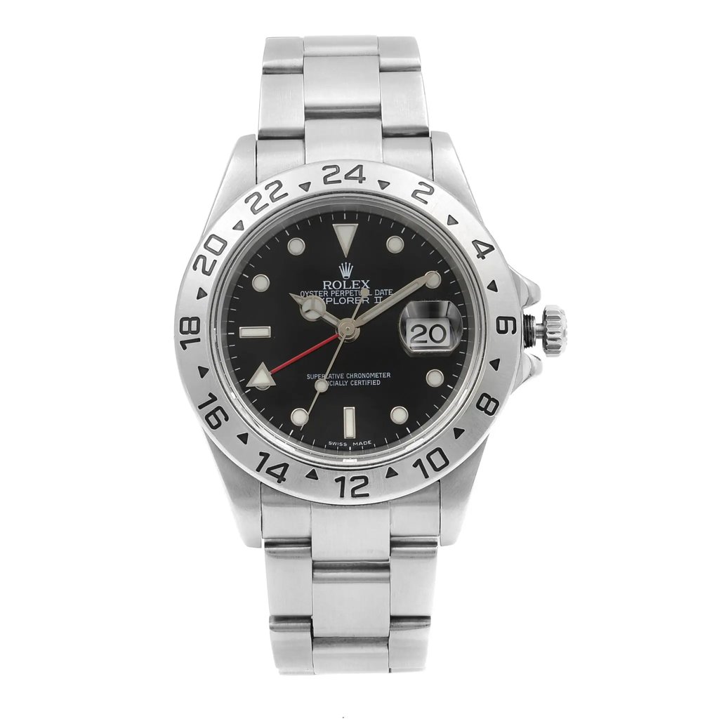 Front Full View Of Rolex 16570 Stainless Steel Watch Pre Owned Condition Good