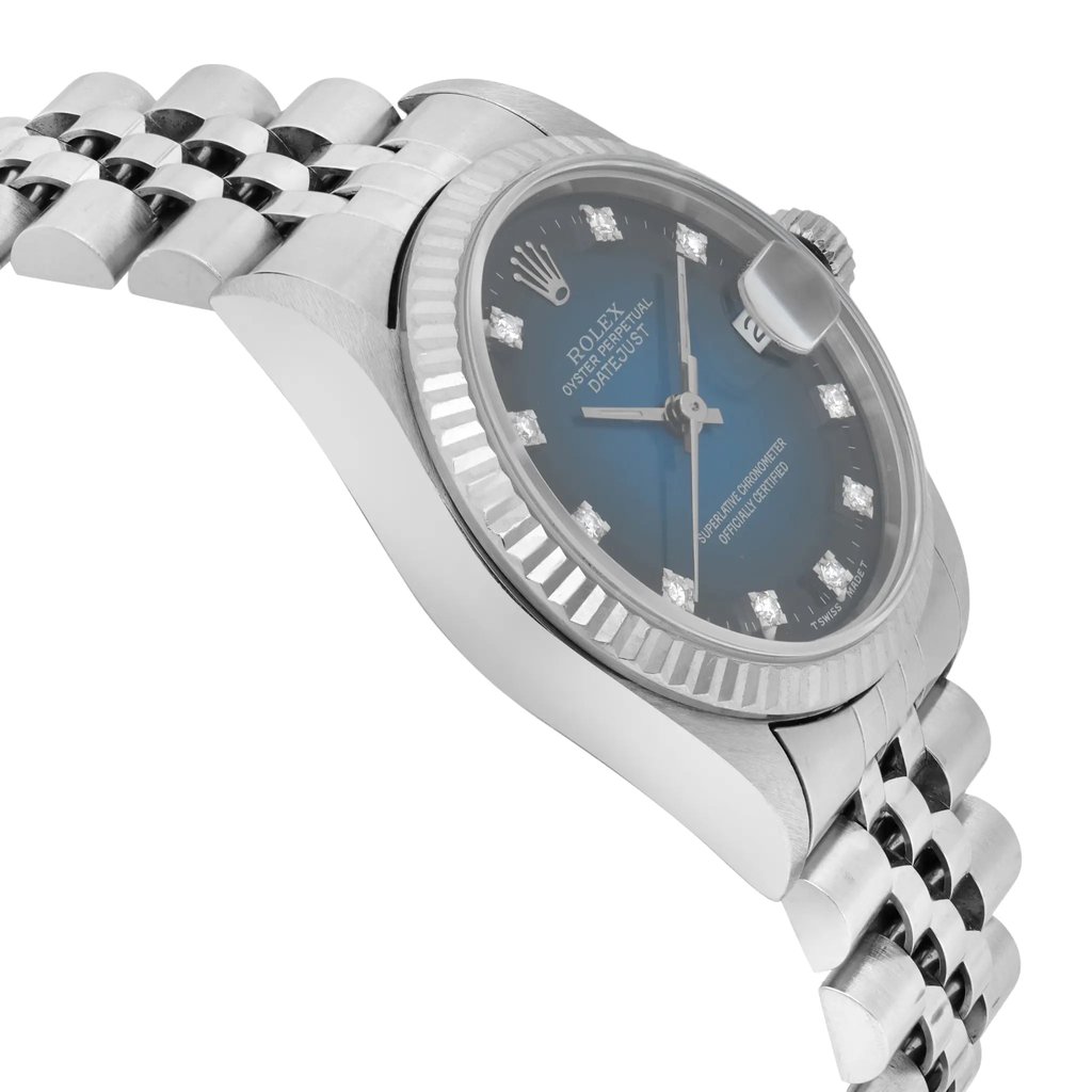 View Of Opposite Crown Facing Side Of Rolex 68274 Stainless Steel Watch Pre Owned Condition