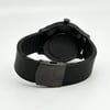 Back View Of Snap Back Case And Closed Rubber Band Of Mondaine MH1.B2S20.RB Watch Display Model Condition