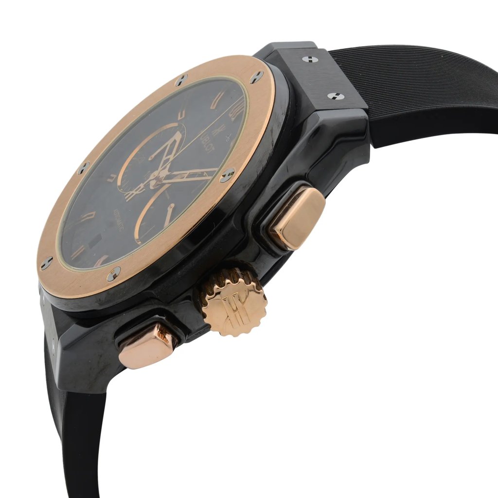 View Of Crown Facing Side Of Hublot 521.CO.1781.RX Titanium Watch Pre Owned Condition