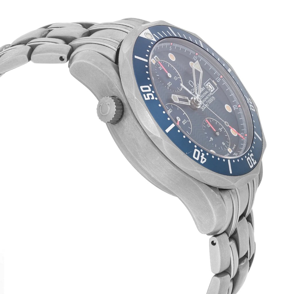 View Of Opposite Crown Facing Side Of OMEGA 2298.80.00 Titanium Watch Pre Owned Condition