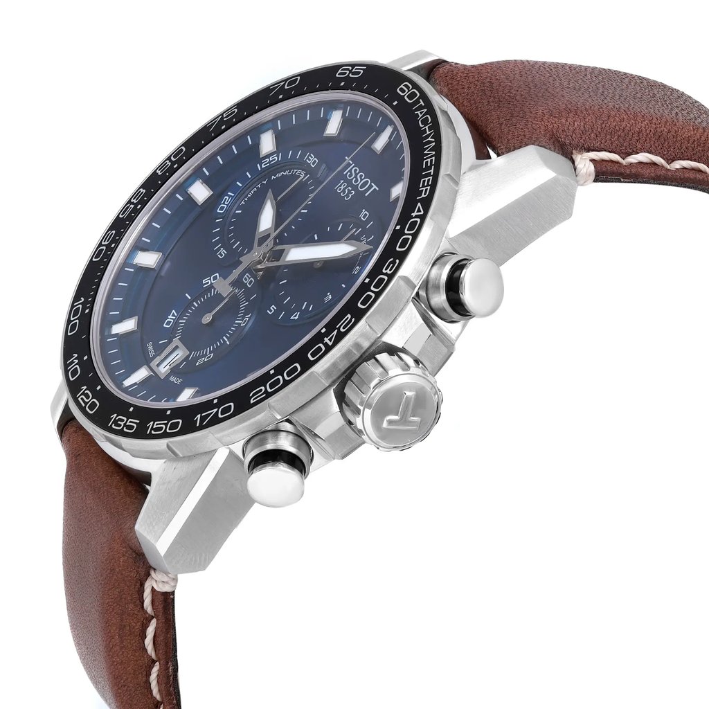 View Of Crown Facing Side Of Tissot T125.617.16.041.00 Stainless Steel Watch Pre Owned Condition