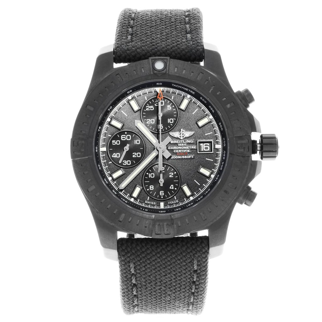 Front Full View Of Breitling M1338810/BF01-109W Stainless Steel Watch Pre Owned Condition {Product Condition}