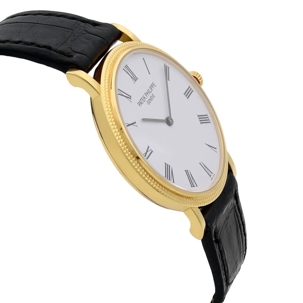 View Of Opposite Crown Facing Side Of Patek Philippe 5120J-001 Gold 18kt Watch Pre Owned Condition