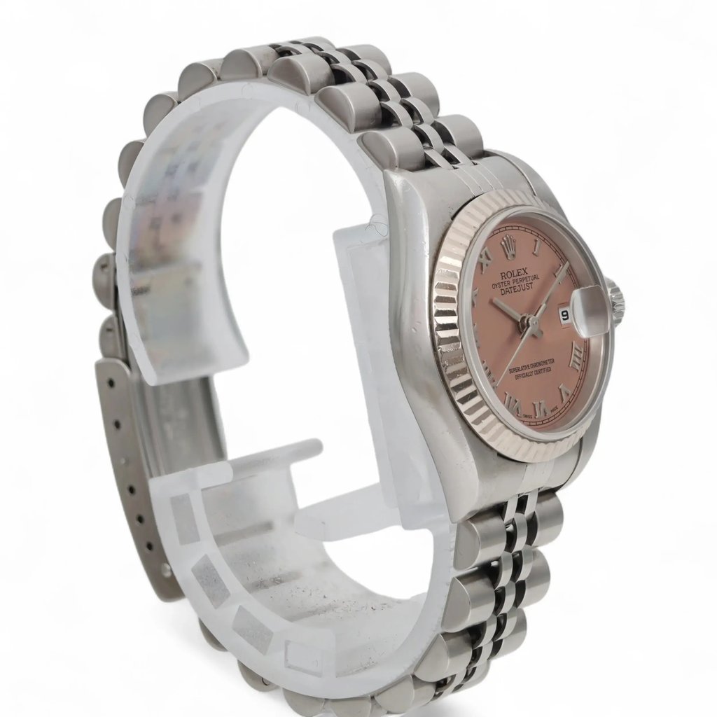 View Of Opposite Crown Facing Side Of Rolex 79174 Stainless Steel Watch Pre Owned Condition