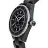 View Of Crown Facing Side Of Chanel H0685 Stainless & Ceramic Watch Pre Owned Condition