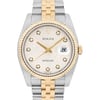 Up Close Front Facing Picture Of Rolex 116233 Stainless Steel Watch Pre Owned Condition
