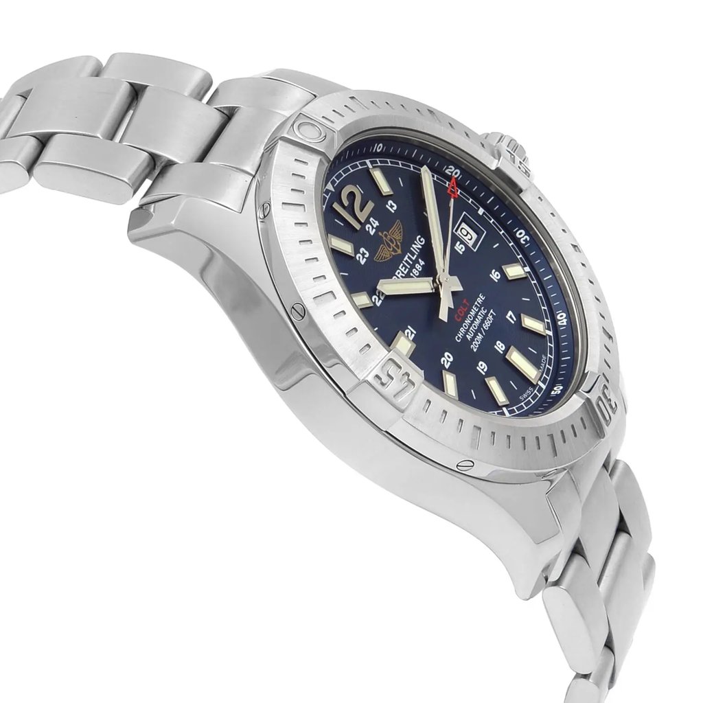 View Of Opposite Crown Facing Side Of Breitling A1738811/C906-173A Stainless Steel Watch Pre Owned Condition