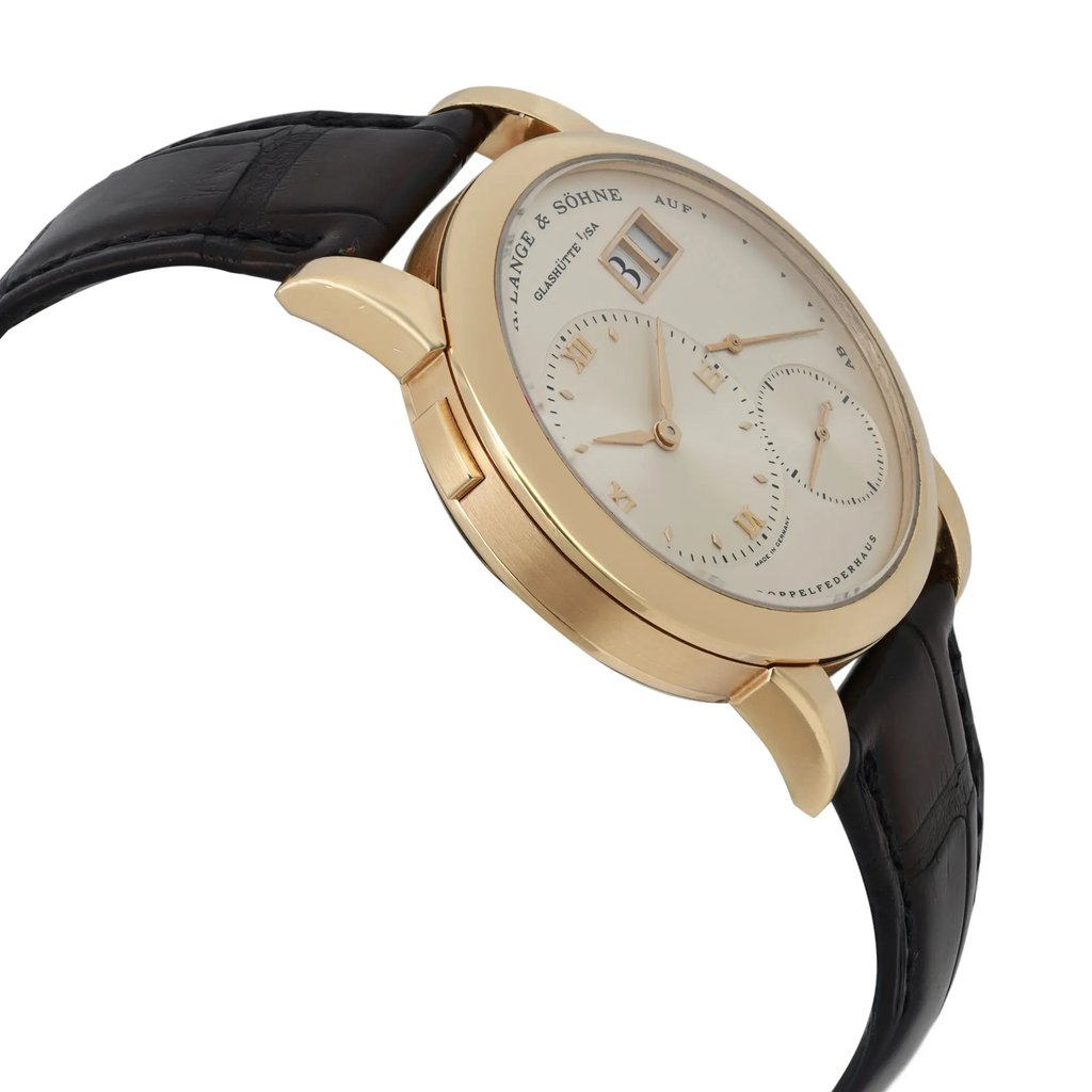 View Of Opposite Crown Facing Side Of A. Lange & Söhne 101.021 Yellow Gold Watch Pre Owned Condition