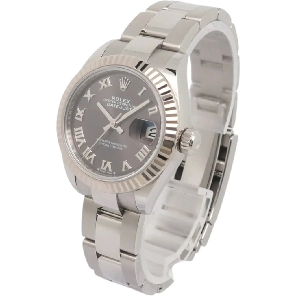 View Of Crown Facing Side Of Rolex 279174 White Gold Watch Pre Owned Condition