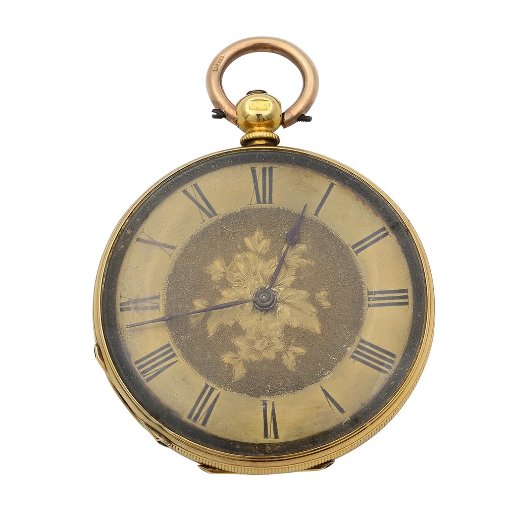 An image of a Wristwatch by Non-Branded. This Pre Owned item is designed for Unisex Adult, featuring a Classic,Luxury style. It has a Mechanical (Manual) movement and an Analog display with a Bronze dial color. The indices include Roman Numerals. The band is made of nan and the case is made of Yellow Gold. The watch has a Round shape with a case size of 37 mm and a case thickness of 9 mm.
