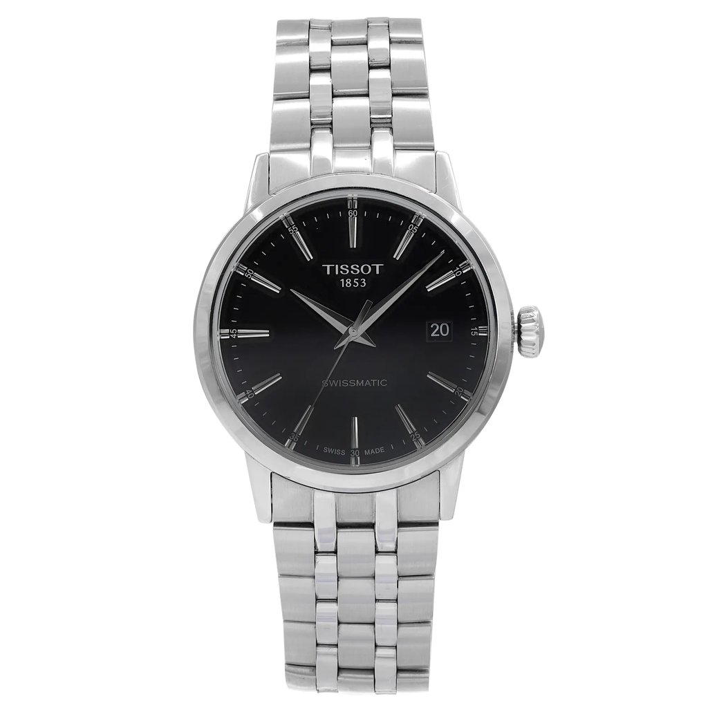 Front Full View Of Tissot T129.407.11.051.00 Stainless Steel Watch Pre Owned Condition Good