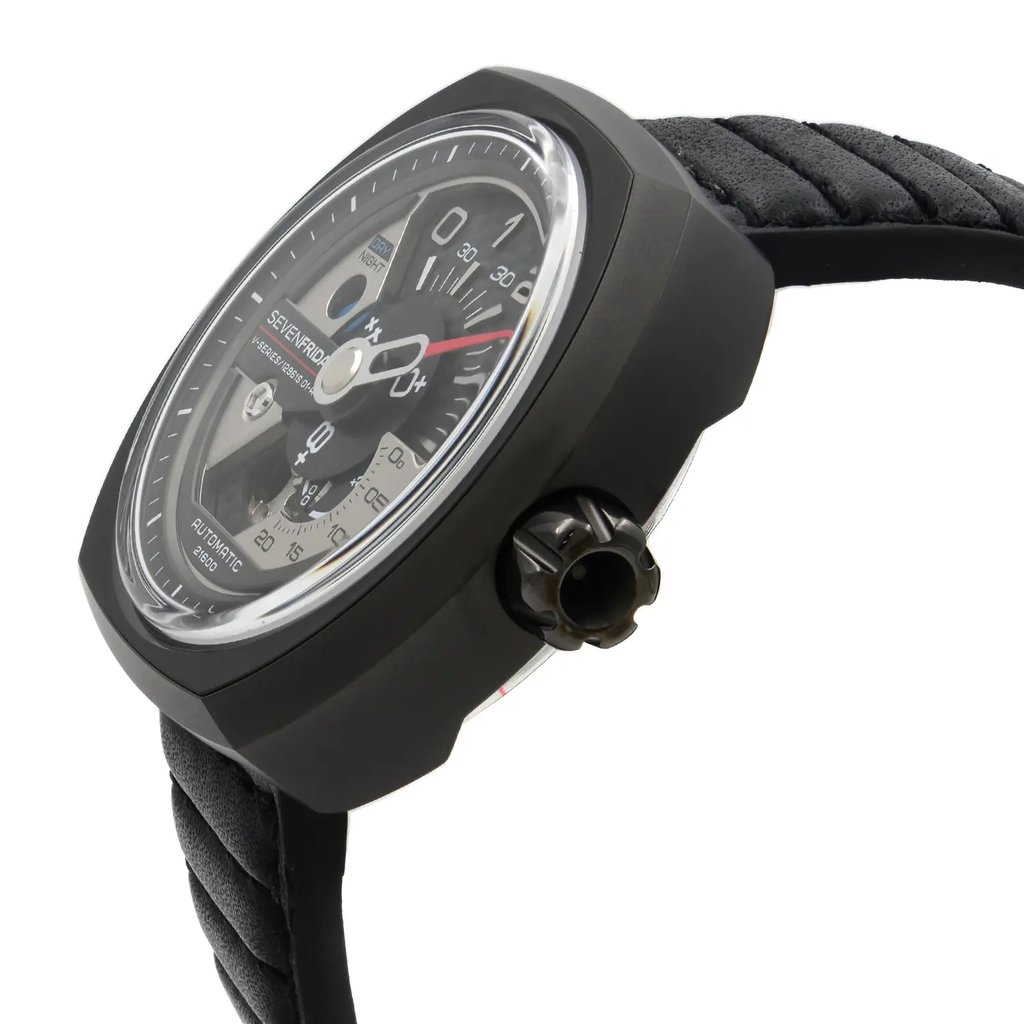 View Of Crown Facing Side Of SEVENFRIDAY V3/01 Stainless Steel Watch Unworn Condition