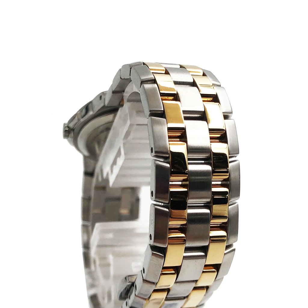 Back View Of Snap Back Case And Closed Stainless Steel Band Of ESQ 07100957 Watch Pre Owned Condition