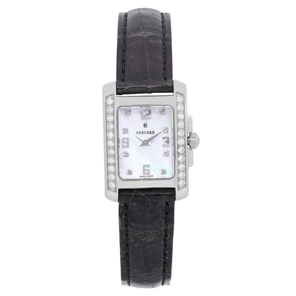 Front Full View Of Concord 14.25.662.1 Stainless Steel Watch Pre Owned Condition Good