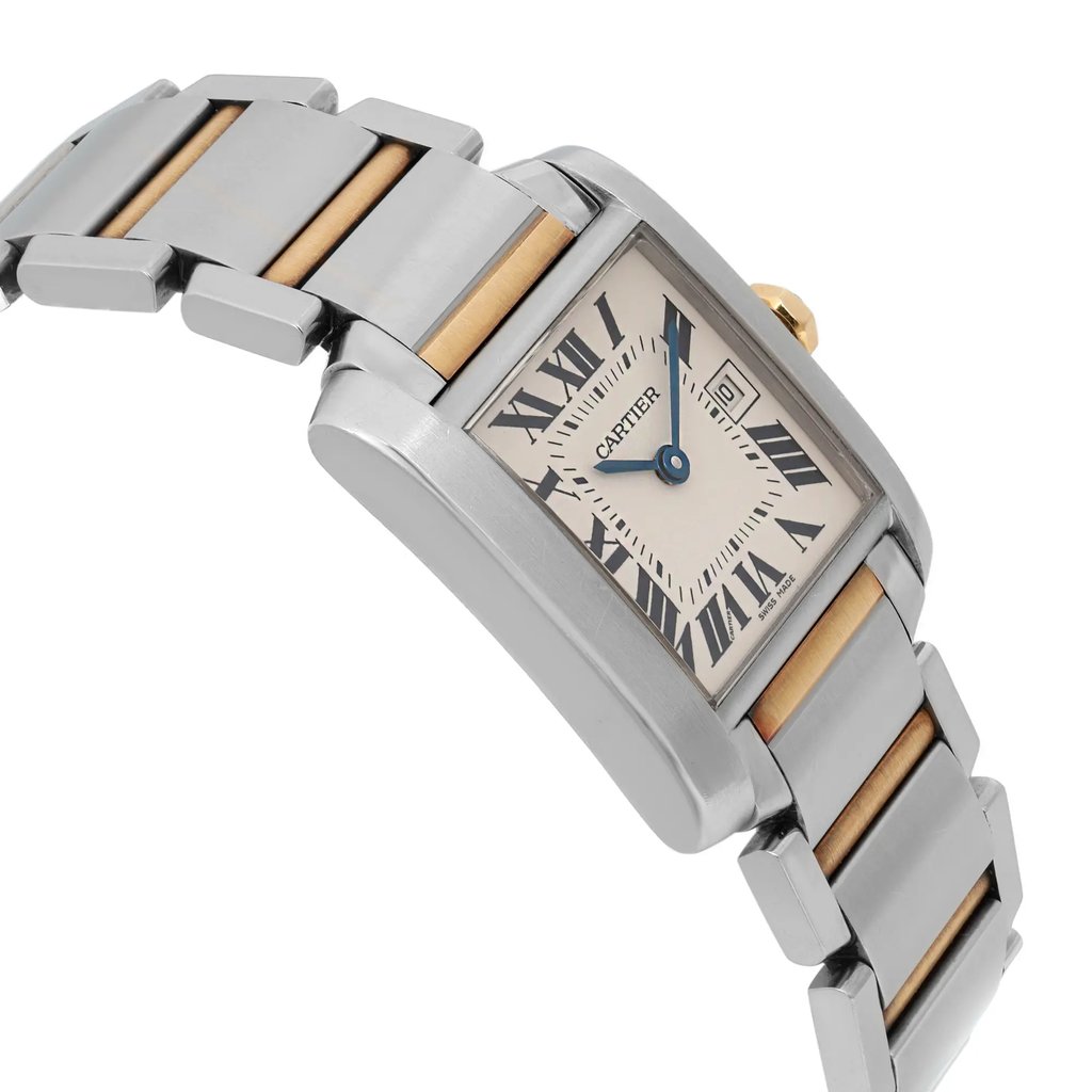 View Of Opposite Crown Facing Side Of Cartier W51012Q4 Stainless Steel Watch Pre Owned Condition