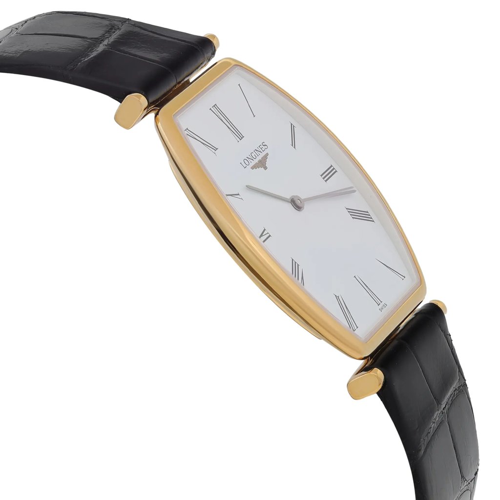 View Of Opposite Crown Facing Side Of Longines L4.705.2.11.2 Steel Watch Display Model Condition