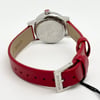 Back View Of Solid Back Case And Closed Leather Band Of Mondaine MSE.26110.LC Watch Unworn Condition