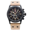 An image of a Wristwatch by Luminox. This Display Model item is designed for Men, featuring a Dress/Formal,Military style. It has a Quartz movement and an Analog display with a Black dial color. The indices include 12-Hour Dial,Arabic Numerals,Multi Dial. The band is made of Leather and the case is made of Stainless Steel. The watch has a Round shape with a case size of 45 mm and a case thickness of 14 mm.