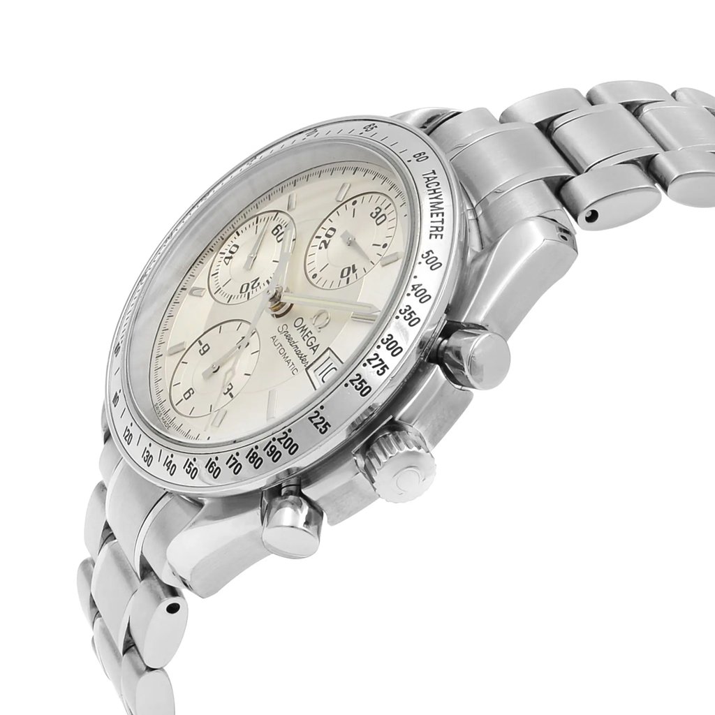 View Of Crown Facing Side Of OMEGA 3513.30.00 Stainless Steel Watch Pre Owned Condition