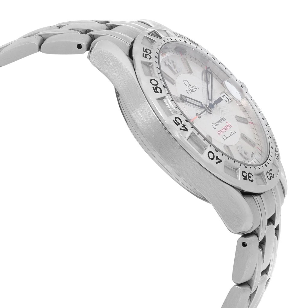 View Of Opposite Crown Facing Side Of Omega 2514.30.00 Stainless Steel Watch Pre Owned Condition